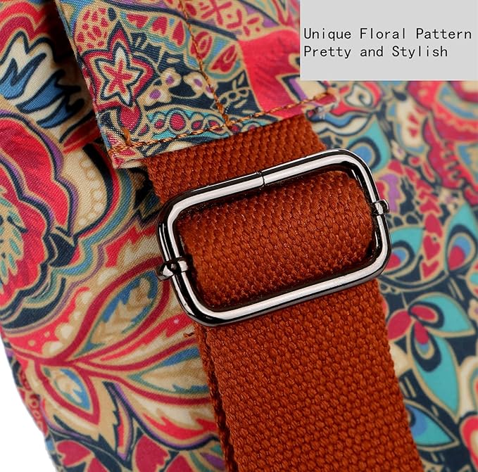 Women's Floral Small Sling Bag Anti Theft Travel purse Bag Crossbody Chest Shoulder Bag XB-16 | Floral, Anti Theft, Travel purse, Bag, Chest