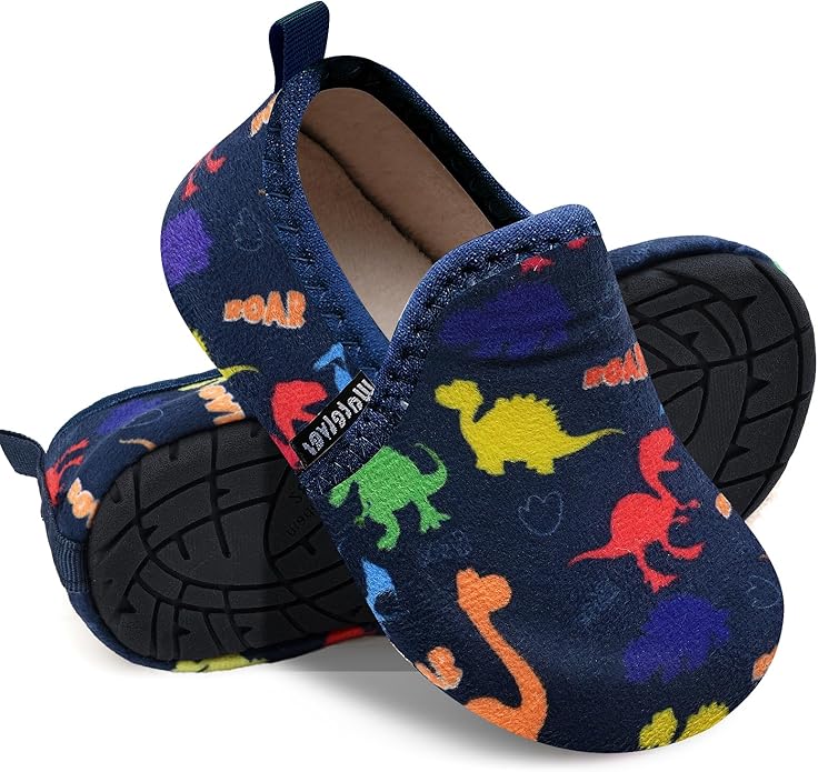 WateLves Kids Toddler Slippers Girls Boys Slip on House Shoes Lightweight Anti Slip Sock Slippers Winter Indoor Outdoor Walking Shoes