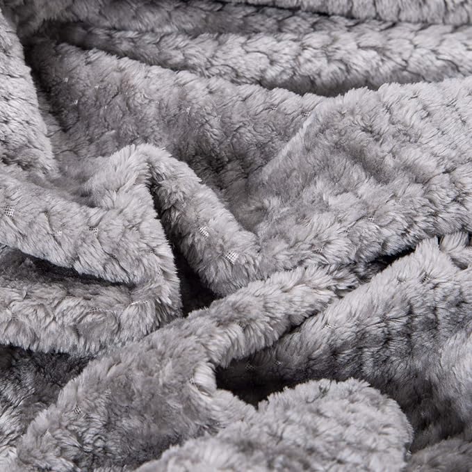 Fuzzy Throw Blanket, Plush Fleece Blankets for Adults, Toddler, Boys and Girls, Warm Soft Blankets and Throws for Bed, Couch, Sofa, Travel and Outdoor, Camping (Full Twin(70"x80"), XL2-Flint Gray)