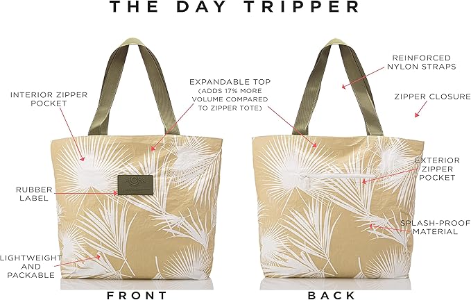 ALOHA Collection Day Tripper Tote | Lightweight, Packable, and Splash-Proof Beach Tote Bag | Easy to Clean