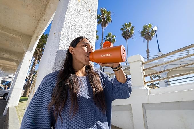 LifeStraw Go Series – Insulated Stainless Steel Water Filter Bottle for Travel and Everyday Use, Removes Bacteria, Parasites and Microplastics, Improves Taste, 1L Cactus Green