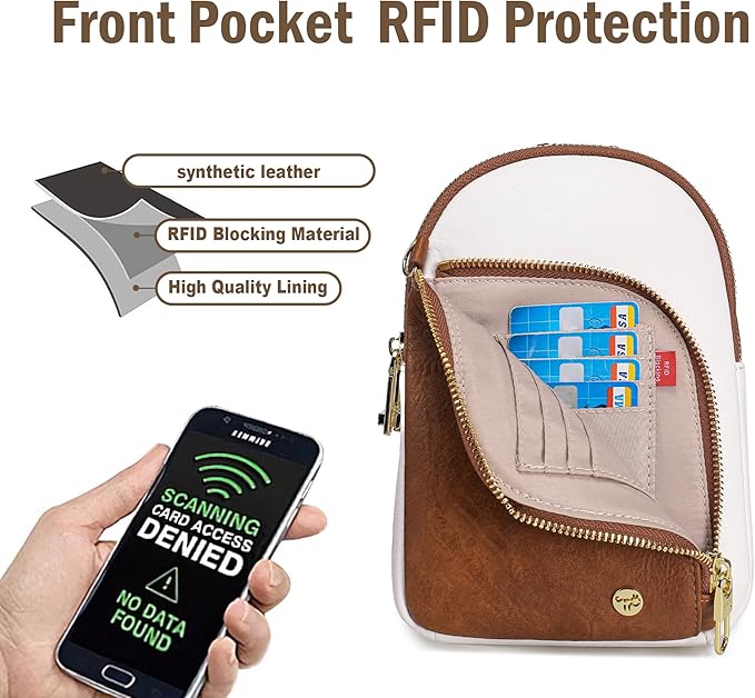 Haytijoe RFID Anti-Theft Sling Bag for Women, Small Crossbody Travel Purse with Locking Zippers, Lightweight Everyday Bag