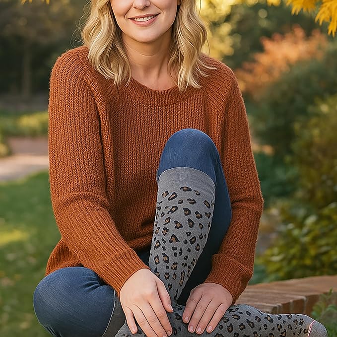 Dr. Motion Compression Knee High Socks for Women - 4 Pairs Pack