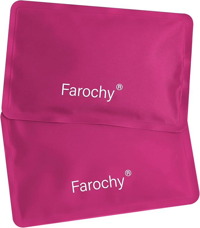 Farochy Reusable Ice Packs for Lunch Boxes - 2PCS Soft Ice Packs Freezer Packs for Cooler Gel Ice Packs, Keep Food Cold or Hot