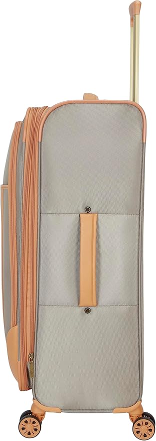 Dockers Seahorse Softside Expandable 8-Wheel Spinner Travel Checked Luggage, 28-Inch, New British Khaki