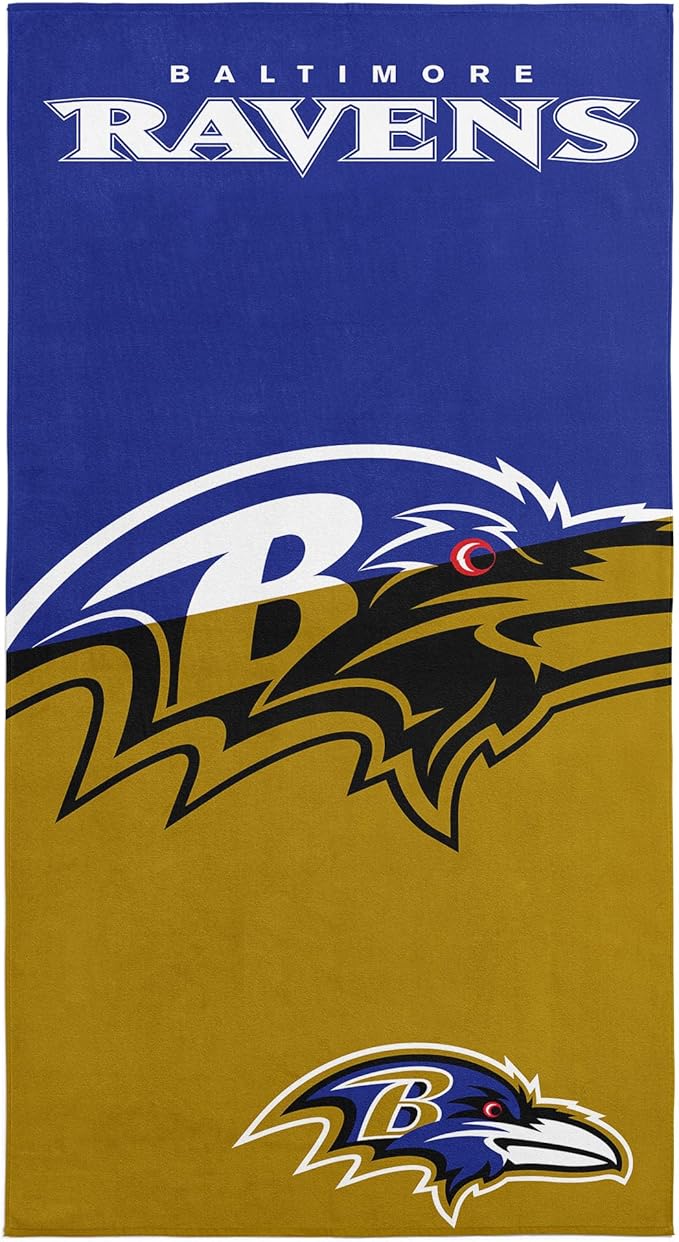 Northwest NFL Oversized Microfiber Beach Towel, 60 x 70 Inches – Quick Dry, Sand Resistant, Lightweight, Highly Absorbent, Shibori Design