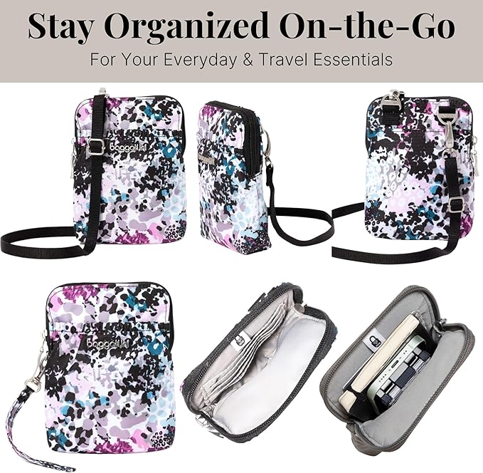 Baggallini Bryant Pouch Small Crossbody Bag for Women - Phone Purse with Crossbody Strap - Lightweight Crossbody Pouch