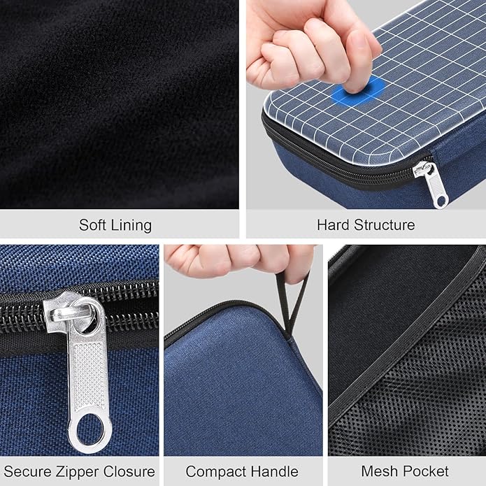 Bukere Travel Sunglasses Organizer Case Adjustable Slot For Multiple Eyeglasses Hard-shell Portable Storage Box for Men Women