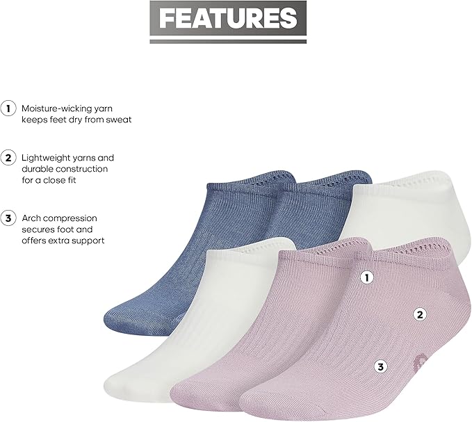adidas Men's Superlite No Show Socks (6 Pairs) Lightweight & Breathable
