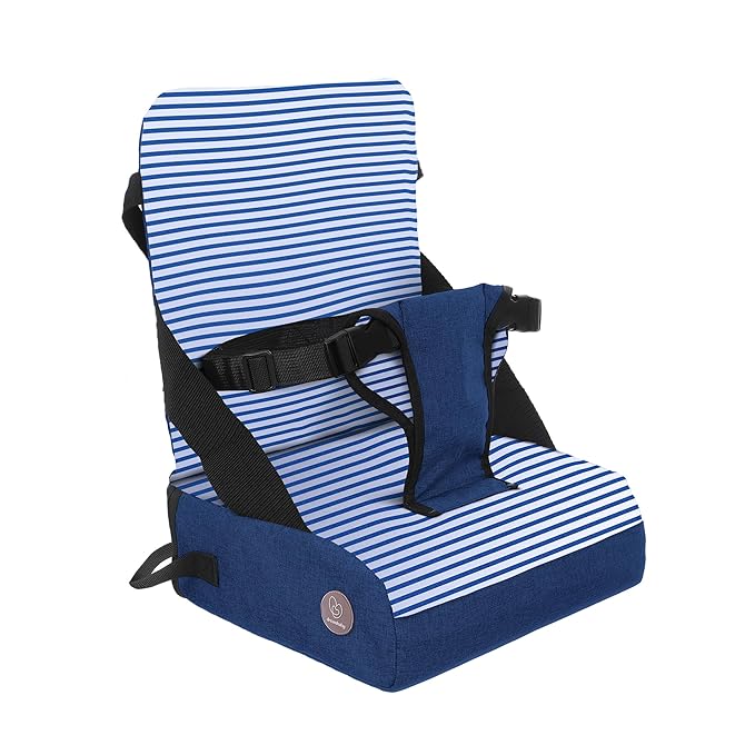 Dreambaby Grab ‘N Go Travel Booster Seat – Portable Toddler High Chair for Dining (6M-3Y) with Storage & Shoulder Strap