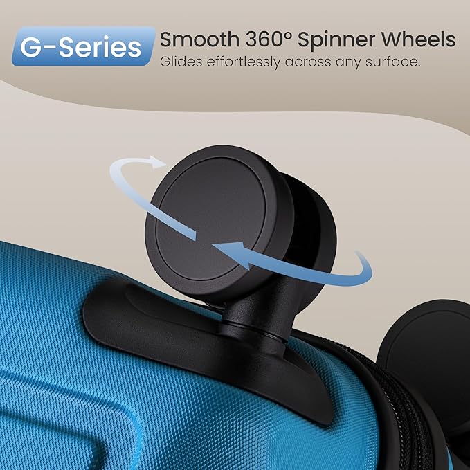SHOWKOO Full PC Hardshell Luggage Sets, 20/24/28 In Suitcase with TSA Lock & Spinner Wheels, Lightweight Durable Travel Luggage
