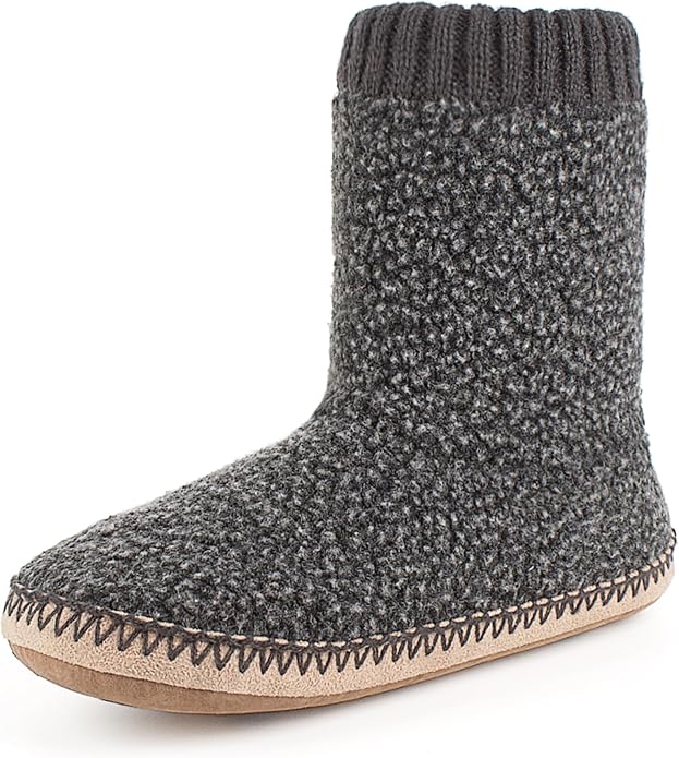 cosyone1997 Boot Slippers for Men Indoor Soft Sole, Warm Fuzzy Slipper Socks with Non Slip Grips