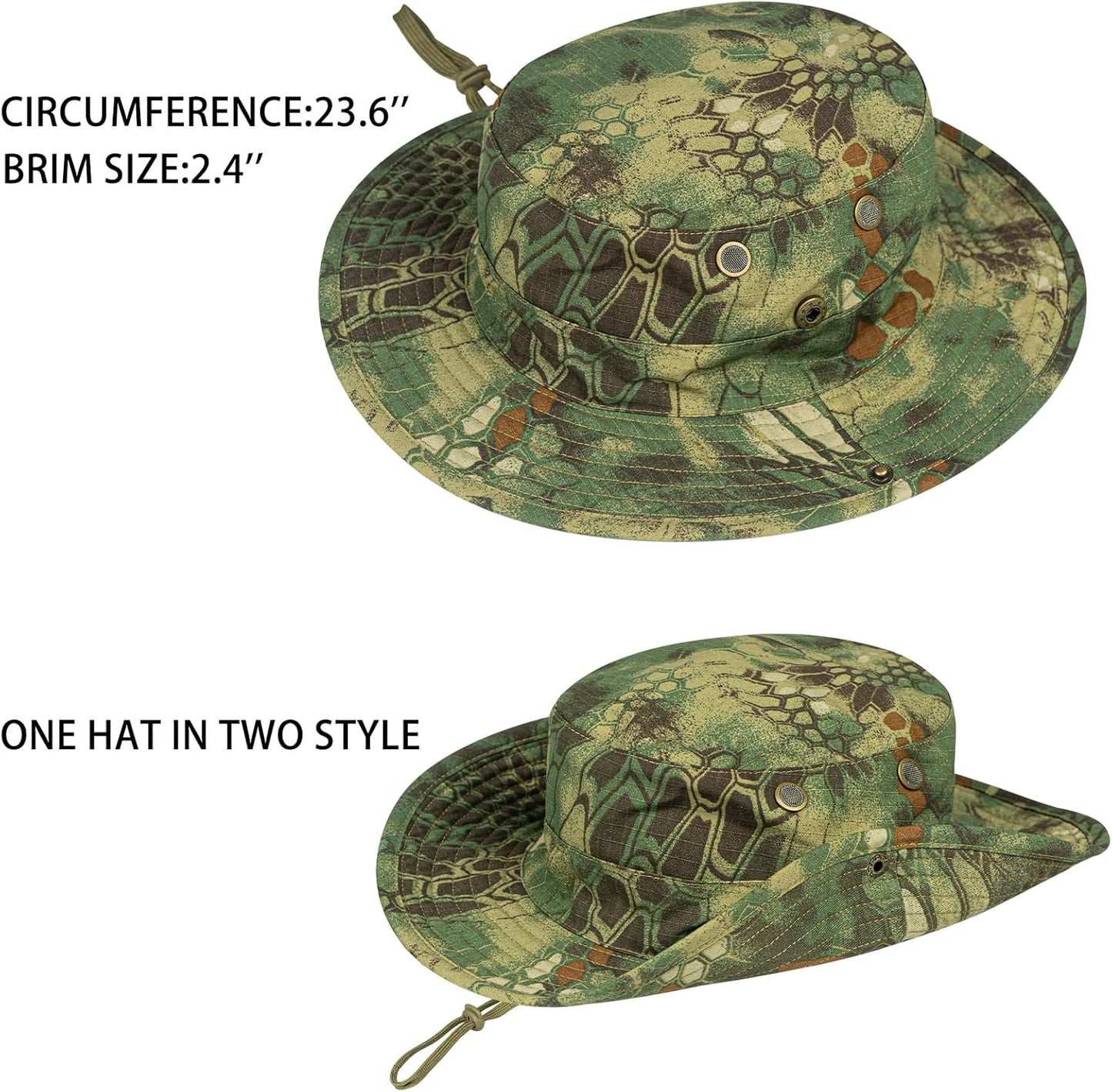 Sun Hats for Men Women Boonie Hat Foldable Fishing Hat UPF 50+ Bucket Hat for Fishing Hiking Garden Safari Beach