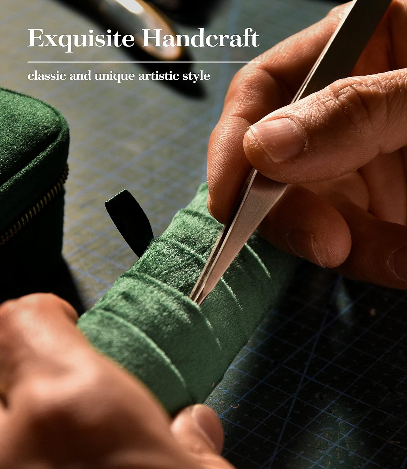 TAIMY Mini Jewelry Travel Case, Velvet Small Travel Jewelry Box, Portable Jewelry Travel Organizer Box for Rings Earrings Necklaces, Gifts for Women Girls(Blush Peach)