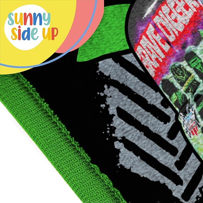 Sunny Side Up Monster Jam Plush Throw Blanket - Measures 46 x 60 Inches - Super Soft & Cozy Fleece Kids Bedding Features Grave Digger