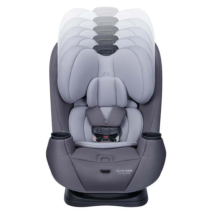 Maxi-Cosi Pria All-in-One Convertible Car Seat, Infant to Toddler Car Seat, Easy-Install Harness, Machine-Washable Cover, 5-100 lbs, Sea Salt
