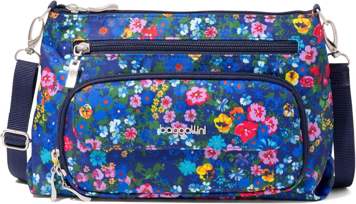 Baggallini Original Everyday 11x7.5 Crossbody Bags Rfid Protected Lightweight Nylon Zippered Travel Purse