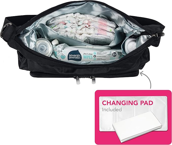 Baby & Beyond Essential Bag, Compatible with Doona Car Seat Stroller, with additional hooks and straps to be compatible with any universal stroller, Converts into Tote Diaper Bag