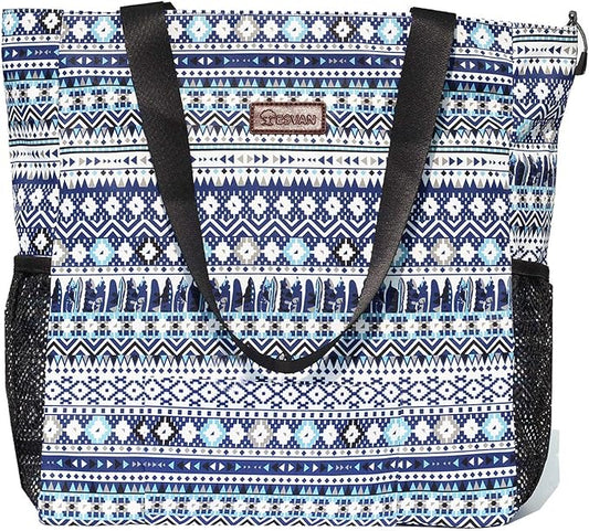 Original Floral Water Resistant Large Tote Bag Shoulder Bag for Gym Beach Travel Daily Bags Upgraded