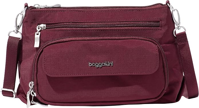 Baggallini Original Everyday 11x7.5 Crossbody Bags Rfid Protected Lightweight Nylon Zippered Travel Purse