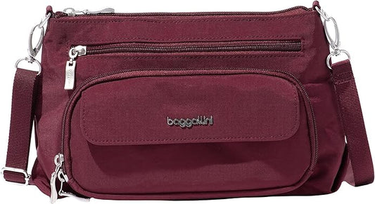 Baggallini Original Everyday 11x7.5 Crossbody Bags Rfid Protected Lightweight Nylon Zippered Travel Purse
