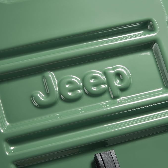Jeep JH003B Hardside Expandable Luggage with Two Wheels, Elm Green, Checked-Large 30 Inch