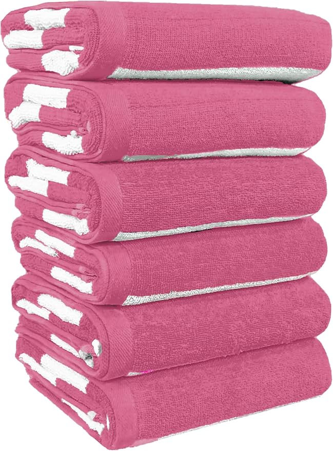 BolBom*S 100% Cotton Luxury Bath Towel Set - Soft & Absorbent Quick-Dry Towels for Bathroom, Spa, Beach or Gym - 30"x60" Large Size - Pack of 6 - Plush & Durable Towels - Machine Washable