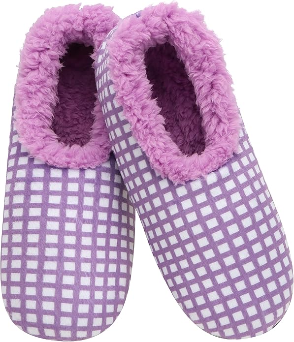 Snoozies Slipper Socks for Women Indoor, Cozy Sherpa-Lined Womens Slippers Non-Skid, Ladies Gifts