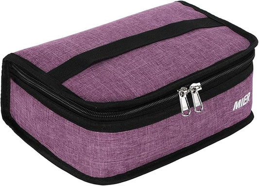 MIER Small Lunch Bag for Kids & Adults Compact Insulated Lunch Box Portable Thermal Mini Cooler for Work School Travel, Purple