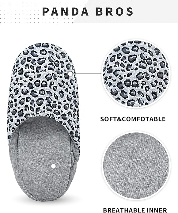 Panda Bros Women's Ballerina House Slippers,Anti-Skid Comfy Warm Ballet Style Slippers