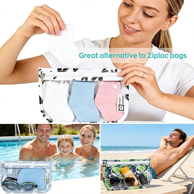 TSA Approved Toiletry Bag, Set of 3 Clear Travel Toiletry Bag Quart Size Zipper Travel Pouch, Waterproof Makeup Cosmetic Bag for Women Men Kids Toiletries Carry on, PlusXX