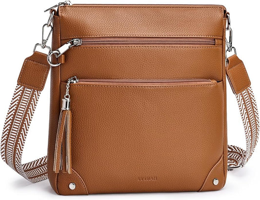 Anti Theft Crossbody Purses for Women RFID Blocking Crossbody Bags, Travel Shoulder Purse with Built-in Wallet
