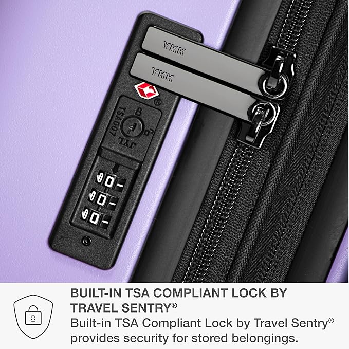 Traveler's Choice Markham Hardside Expandable Luggage with Hinomoto Spinner Wheels, 26-Inch Medium, Purple
