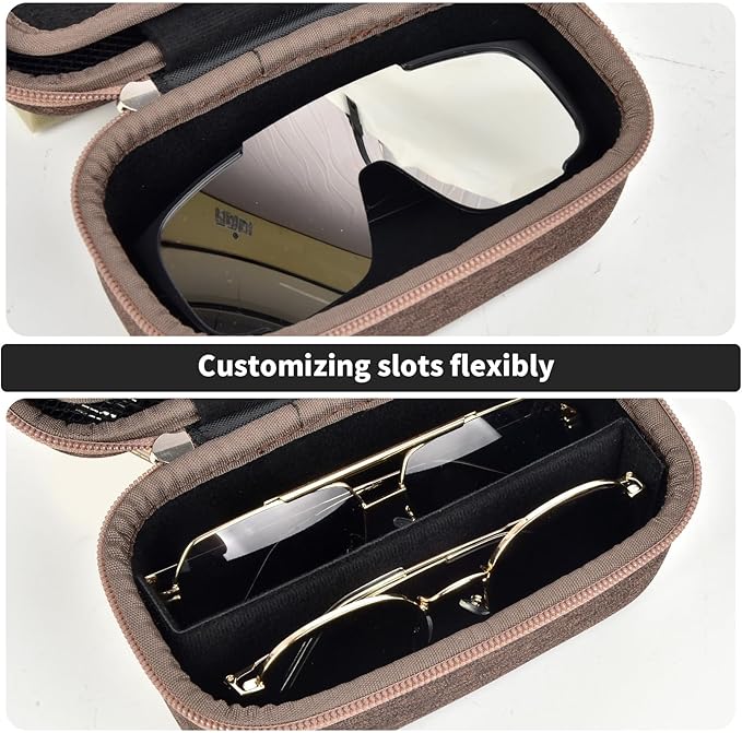 Travel Sunglass Organizer Case for Quay Polarized Sunglasses Men Women, Trendy Glasses Storage Box (Bag Only)