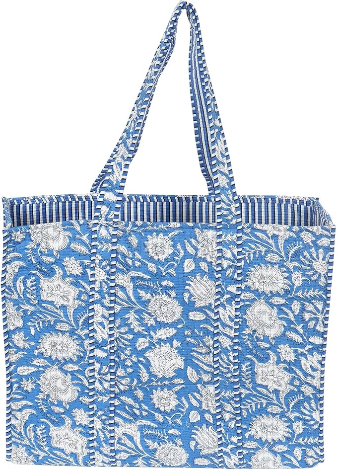 Marubhumi Women Lightweight Travel Bag Purse Cotton Shoulder Tote Bag For Shopping Grocery & Beach Bag