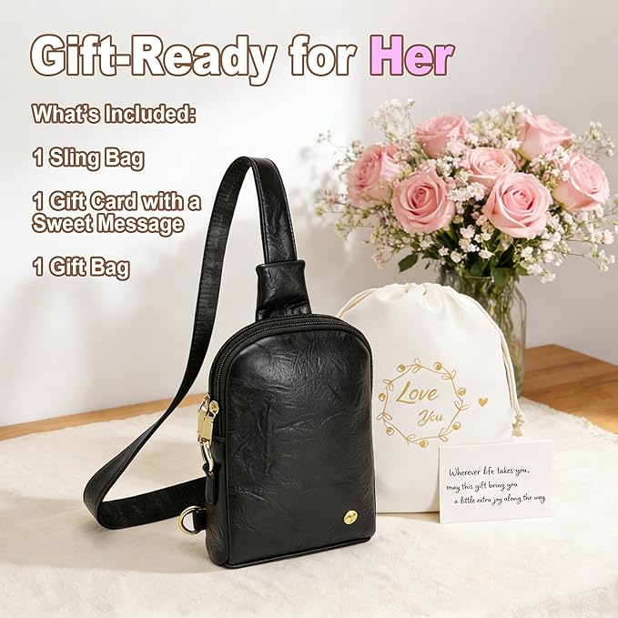 INICAT Sling Bag for Women Touchscreen Small Crossbody Cell Phone Purse Fanny Pack