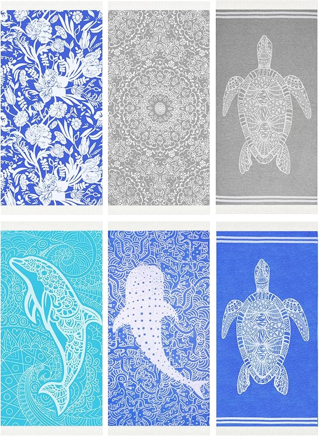 Thin Turkish Beach Towel Lightweight Quick Dry Absorbent Cotton Bathroom Bath Pool Swim Towels Extra Large Oversized Sand Free Beach Accessories Essentials Cloud Gifts for Adult