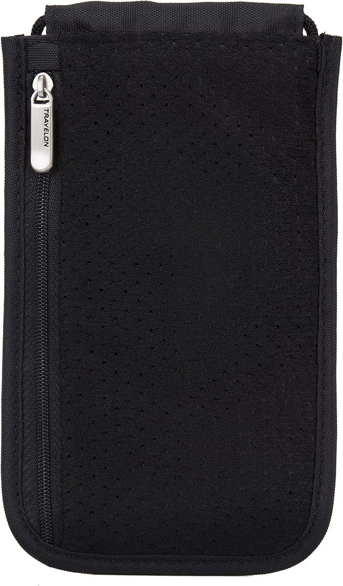 Travelon Rfid Blocking Deluxe Boarding Pouch, Black, Small