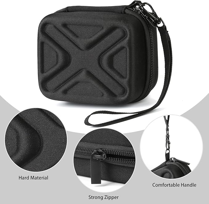 Digital Camera Case for AbergBest 21 Mega Pixels 2.7" LCD Rechargeable HD/Kodak Pixpro/Canon PowerShot ELPH 180/190/Sony DSCW800/DSCW830 Cameras, Travel Carrying Protective Case for Camera- Black