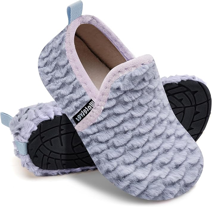 WateLves Kids Toddler Slippers Girls Boys Slip on House Shoes Lightweight Anti Slip Sock Slippers Winter Indoor Outdoor Walking Shoes