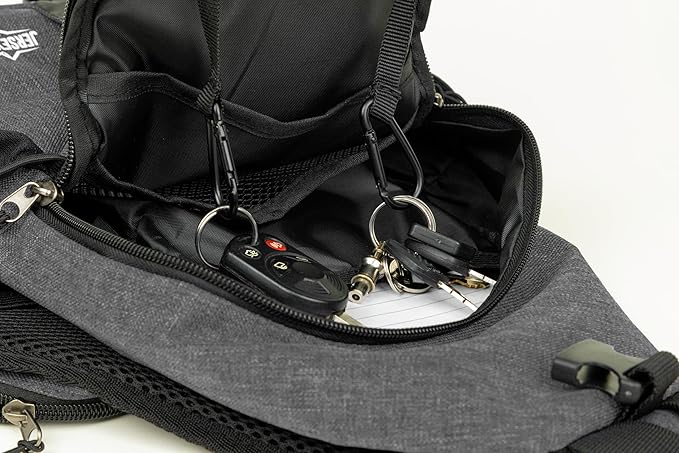 Crossbody Sling Bag – Anti-Theft Carryall Daypack Backpack with Adjustable Chest Strap for Travel or Hiking (Grey)