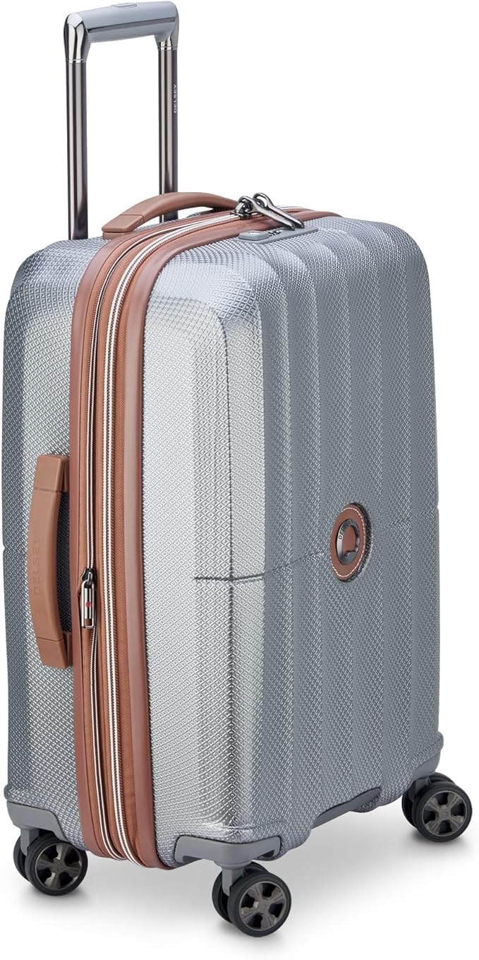 DELSEY PARIS Carrousel Hardside Expandable Luggage with Spinner Wheels, Platinum, 3 Piece Set (21/24/28)