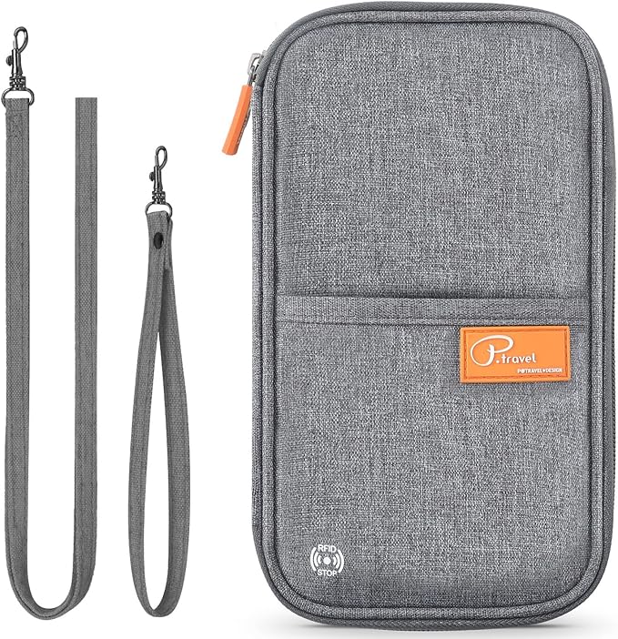 VanFn RFID Travel Passport Wallet, Family Passport Holder, Trip Document Organizer P.Travel Series