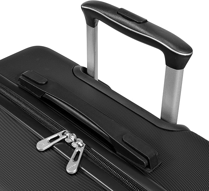 Skyway Epic 2.0 Hardside 4-Wheel Spinner, Lightweight Suitcase, Unisex, Stylish, Men and Women, 24-inch Medium Check-In, Black