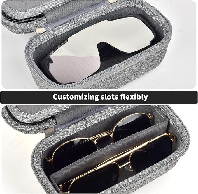 Travel Sunglass Organizer Case for Quay Polarized Sunglasses Men Women, Trendy Glasses Storage Box (Bag Only)