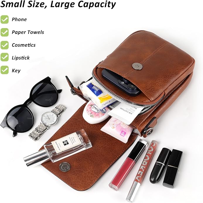 TANTOMI Small Crossbody Bags for Women, Small Purses with Card Slots Phone Purse Wide Adjustable Strap