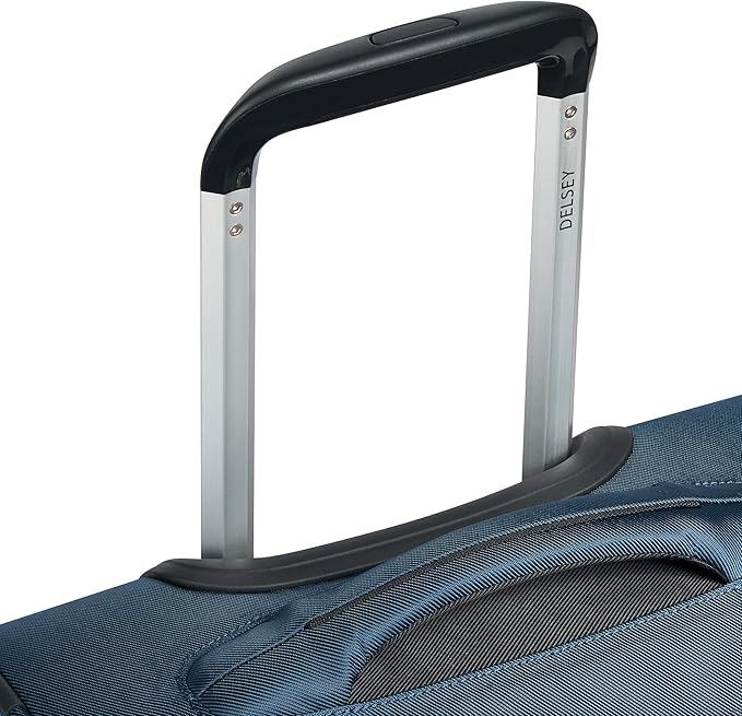 DELSEY PARIS Sky Max 2.0 Softside Expandable Luggage with Spinner Wheels, Blue, 2-Piece Set (21/Duffle)
