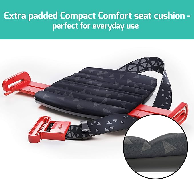 New Mifold Comfort Grab-and-go Car Backless Booster Seat-Compact and Portable for Every Day, Carpooling, Travel, Royal Purple