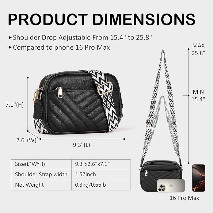 TANTOMI Small Crossbody Bags for Women, Small Purses with Card Slots Phone Purse Wide Adjustable Strap