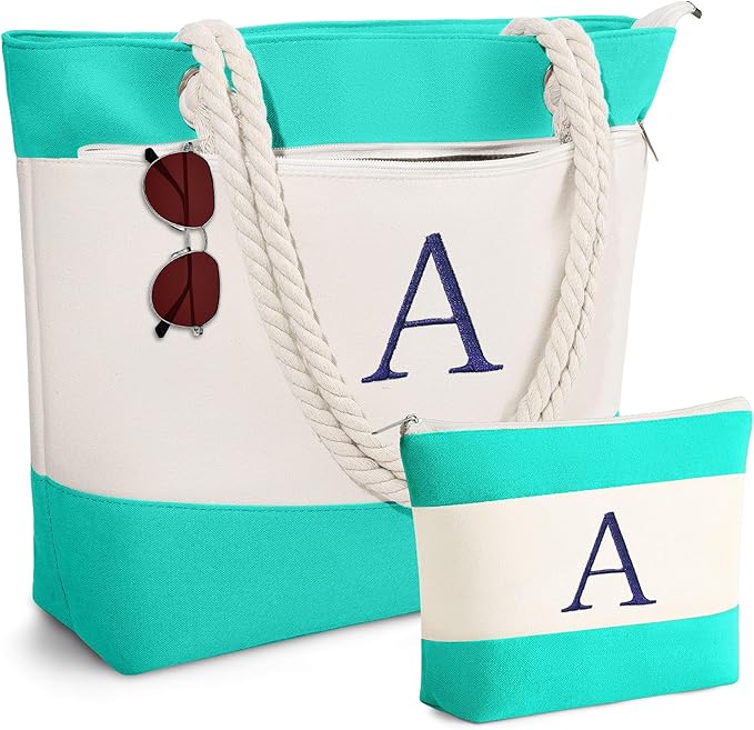 YOOLIFE Beach Bags for Women - Travel Canvas Beach Tote, Pool Waterproof Bag, Travel Essentials, Gifts for Women Birthday